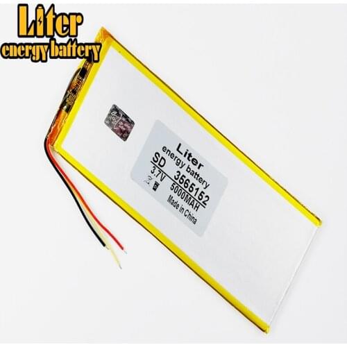 3 line 3565152 3.7V 5000mAh 3565150 Polymer lithium ion / Li-ion battery for tablet pc,POWER BANK,cell phone