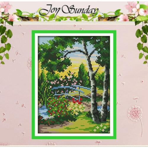 The corner of the park Patterns Counted Cross Stitch 11CT 14CT Cross Stitch Set Wholesale Cross-stitch Kit Embroidery Needlework