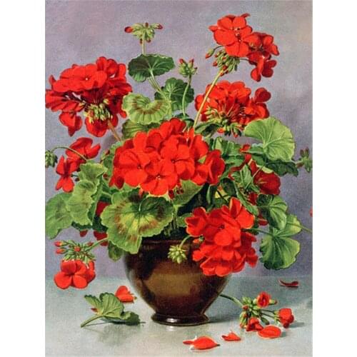 Poppy Flower DIY Cross Stitch 11CT Embroidery Kits Craft Needlework Set Printed Canvas Cotton Thread Home Dropshipping