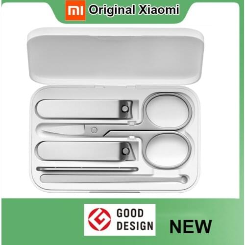 5pcs Xiaomi Mijia Stainless Steel Nail Clippers Set Trimmer Pedicure Care Clippers Earpick Nail File Professional Beauty Tools