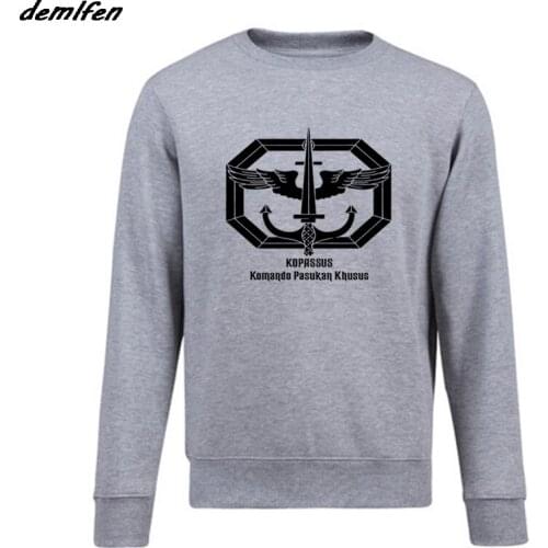 New Fashion Men Sweatshirt Kopassus Indonesia Special Force Ground Commando Army Hoodie Hip Hop Coat Tops Harajuku Streetwear