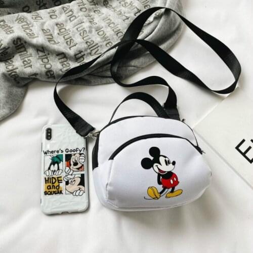 Disneys new casual messenger bag girl student canvas bag cartoon shoulder bag wild Japanese small square bag