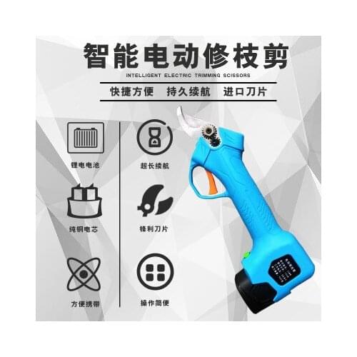 21V Rechargeable Electric Pruning Scissors Pruning Shears Garden Pruner Secateur Branch Cutter Cutting Tool W/ 2x Battery