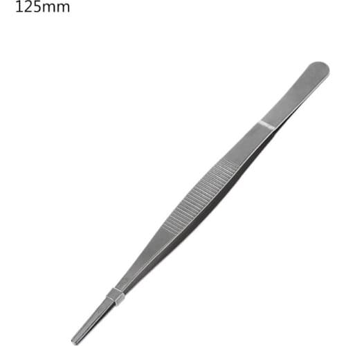 Toothed Tweezers Barbecue Stainless Steel Long Food Tongs Straight Home Tweezer Garden Kitchen BBQ Tool 5 Sizes