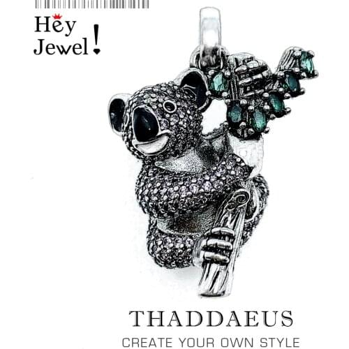 Pendant Koala,2021 Summer Brand New Fine Jewelry Europe Bijoux 925 Sterling Silver Extraordinary Power Animal Gift For Woman