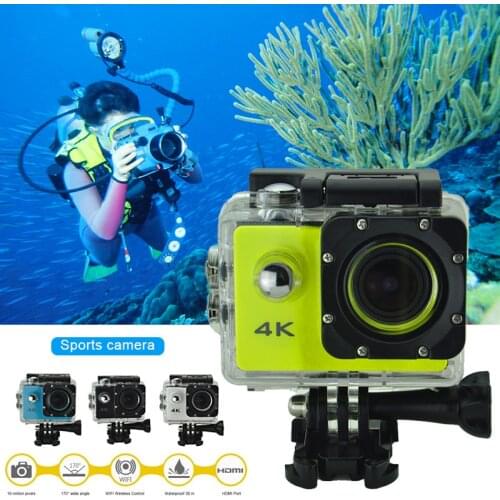 Durable Sports Action Video Camera 4K Waterproof Wide View Angle Bike Outdoor Cameras 59x41x29MM