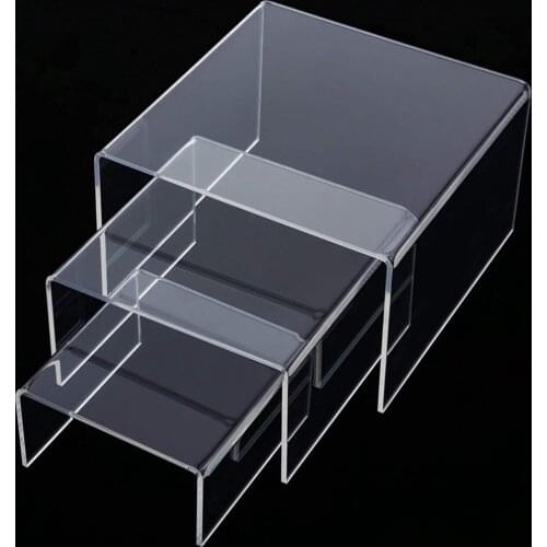 1 Set Clear Acrylic Display Risers, Jewelry Display Riser Shelf Showcase