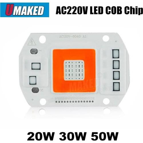 20W 30W 50W 60x40mm Red+Blue High power Brightness LED Beads Chip, Smart IC driver AC220V, indoor light