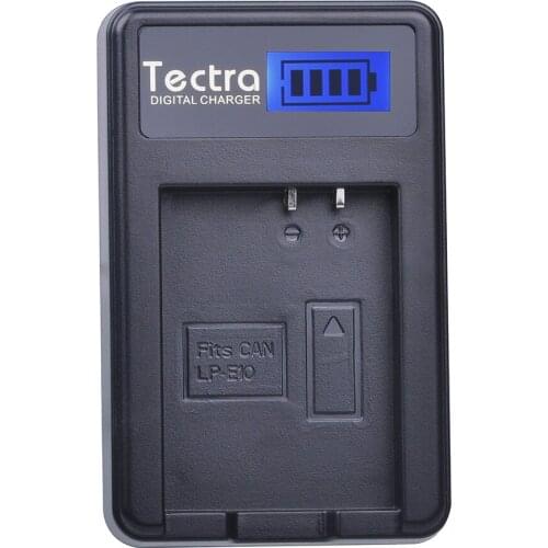 Tectra High quality LP-E10 LP E10 LPE10 LCD USB Digital Charger for Canon 1100D 1200D Kiss X50 X70 Rebel T3 T5