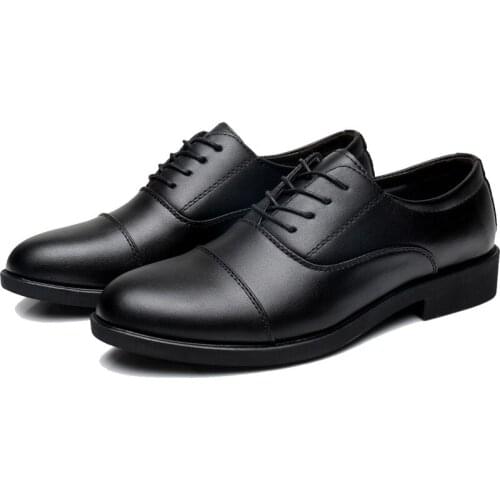 Black Formal Shoes Elegant Man Wedding Dress for Men Shoes Leather Oxford Large Size Office Shoes Men Original Leather Business