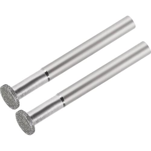 Uxcell Diamond Burrs for Carving Rotary Tool 1/4-Inch Shank 6mm Pointed 150 Grit 2 Pcs T Shape 10mm