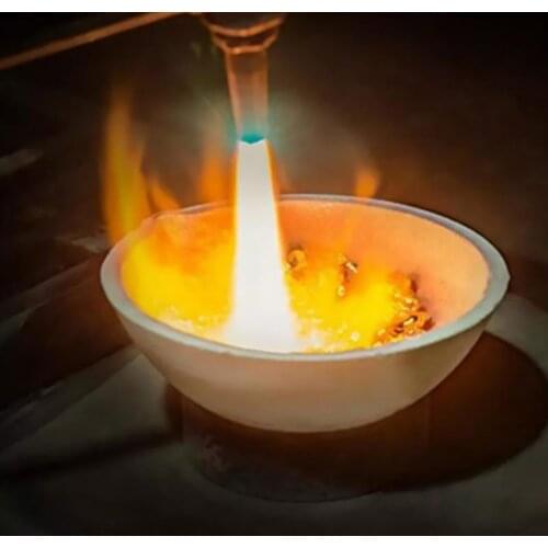 500g High Quality Ceramic Bowls Quartz Melting Crucible Silica Melt Dishes Pot Crucible Casting for Gold Silver