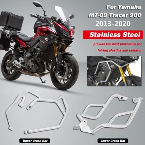 For Yamaha MT-09 Tracer 900 Engine Guard Stainless Steel Crash Bar Frame Protector Bumper 2013-2020 MT09 Motorcycle Accessories