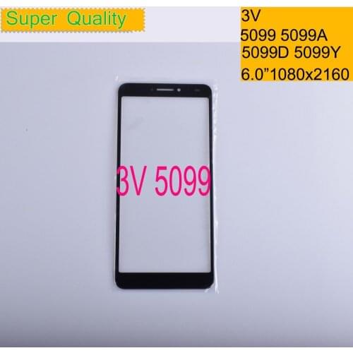 10Pcs/lot For Alcatel 3V 5099 5099A 5099D 5099Y 5099U Touch Screen Panel Front Outer Glass Lens TouchScreen NO LCD Digitizer