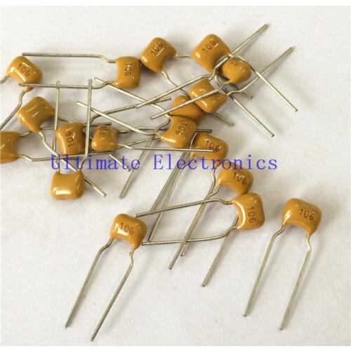100pcs/lot Multilayer ceramic capacitor 10uF 106 50V 106M P=5.08mm