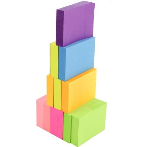 4A 301x12-N Sticky Notes 1 1/2 x 2 Inches Neon Assorted Memo Pad Self-Stick Notes Kawaii Stationery Cute School Supplies Planner