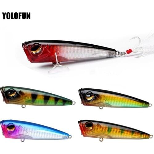 8cm15g mini popper lure poper fishing lure artificial biat surface wobbler trout hard lure carretilha peche carpe for fishing