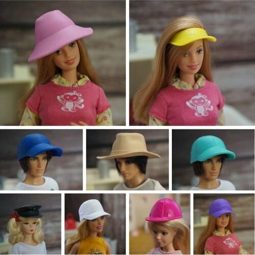 1/6 BJD Doll Accessories Hat For Barbie Dolls Decorations Sunhat Ken Doll Baseball Cap Headwear Hairwear Kids Playhouse DIY Toys