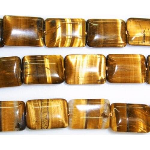 New (Min Order1) 10x14mm Rectangle Tigers Eye Loose Beads DIY Fashion Jewelry Making Design Natural Stone Birthday Girl Gift