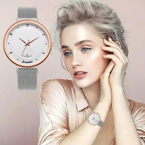 Watches For Women Luxury Fashion Wrist Watch Bracelet Stainless Steel Band Ladies Simplicity Quartz Watch Clock Montre Femme W3