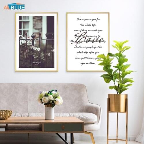 Nordic Decoration Home Posters And Prints Landscape Motivational Quote Wall Art Canvas Painting Pictures For Living Room Decor