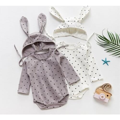 Baby Romper Star Newborn Baby Clothes With Hat 100% Cotton Infant Baby Jumpsuits For Girls Boys Baby Sleeper Overalls Jumpsuit