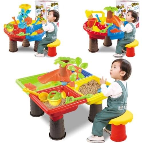Kids Outdoor Sand and Water Table Play Set Toys Beach Sandpit Summer