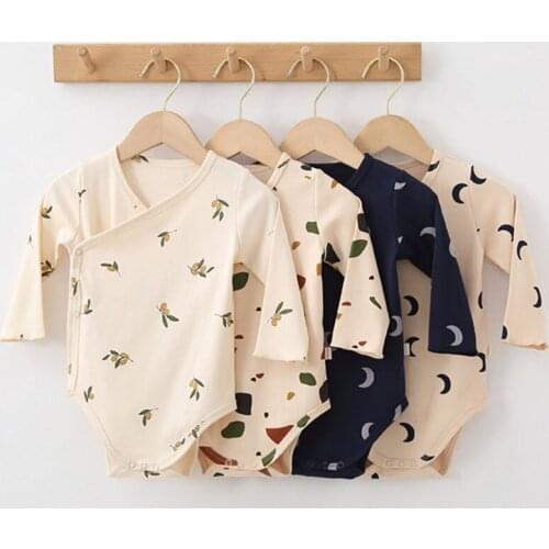 Korean Style Baby Boys Girl Bodysuits Cotton Long Sleeve Printing Toddler Baby Boys Girl Romper Spring Autumn Baby Girls Clothes