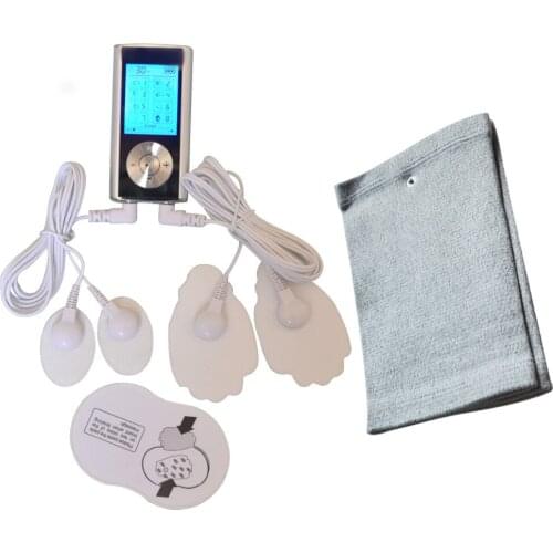 Dual Double Output Slimming Body Electric Tens Therapy Massage Pulse Acupuncture Machine Device With Electrode Fibre Knee Pads