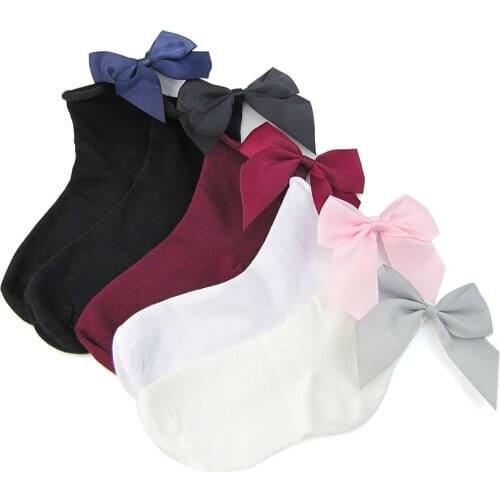 Cotton Bow Socks Ladies Girls Princess Cute Socks Butterfly Ankle Bow-knot
