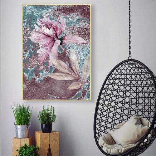 Art Flowers Decorative Pictures Unframed Abstract Painting Flower Poster Nordic Decoration Posters And Prints Home Wall