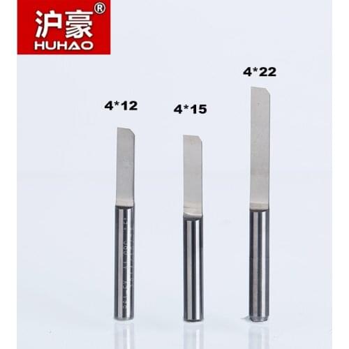 HUHAO 2pcs/lot 4mm Parallel Carbide PCB Engraving Bit Tungsten Steel End Mill CNC Milling Cutter Bits CEL 12mm 15mm 17mm 22mm