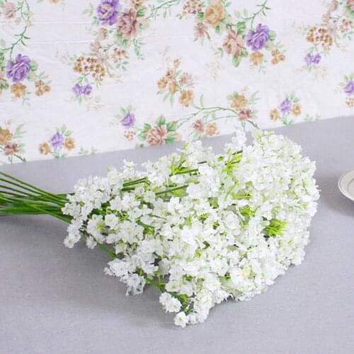 Artificial Flower Gypsophila Fake Silicone Plant DIY Floral Bouquets Arrangement For Wedding Home Hotel Party Decoration