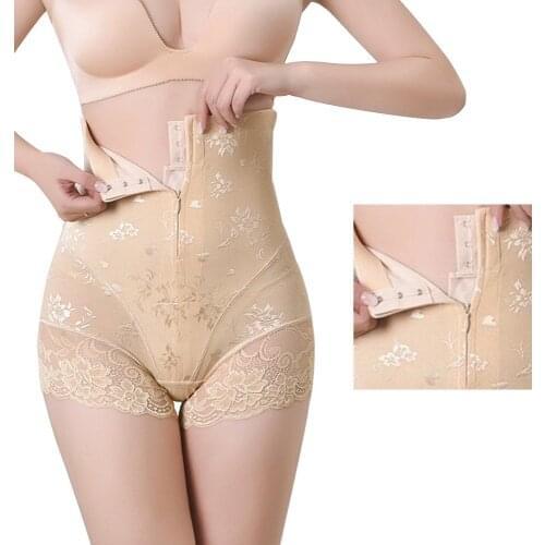 Shapewear Underwear Body Shaping Women Lace Postpartum Recovery Slimming Underwear Corrective Zip Shaping Device Hip Lifting