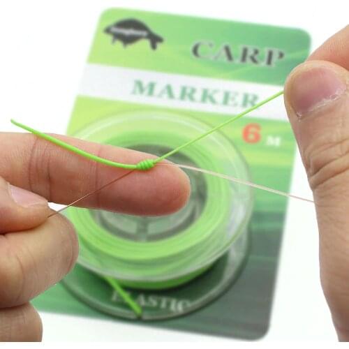 6m Carp Fishing Line Elastic Carp Marker Knot Tool Hair Rigs Carp Line Distance Reel Marker Tool For Carp Fishing Accessories