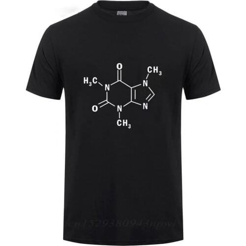 The Sheldon Caffeine Molecular Formula Science Chemistry T-shirt Men Summer Short Sleeve Cotton T Shirt