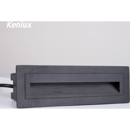 Wall Light Led Step Stair Lights IP65 Waterproof Outdoor Footlight Recessed Corner Lamp Exterior Garden Decor Light AC85-265vV