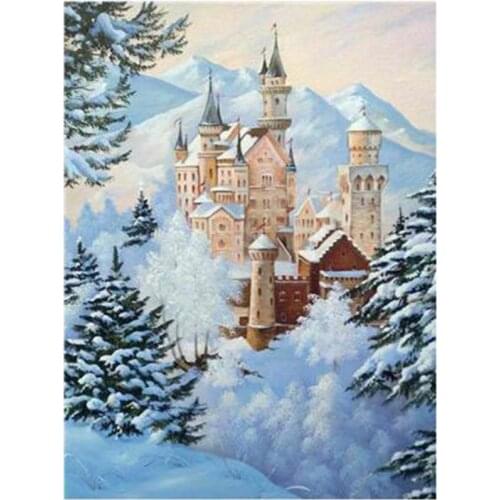 New Diamond Painting Cross Stitch Landscape Diy 5d Full Drill Diamond Embroidery Mosaic Picture of Rhinestones Castle ll128