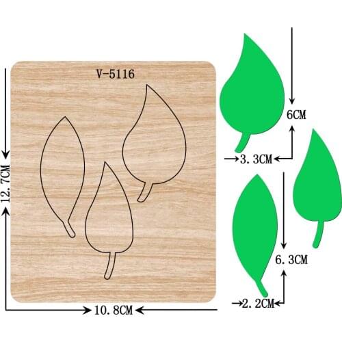 New leaf wooden dies cutting dies for scrapbooking Multiple sizes V-5116