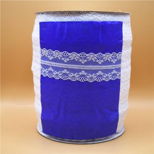 Wholesale 300Yards/Roll White Lace Ribbon 40mm Wide Trim Applique Embroidered Sewing Accessories Decoration African Lace Fabric