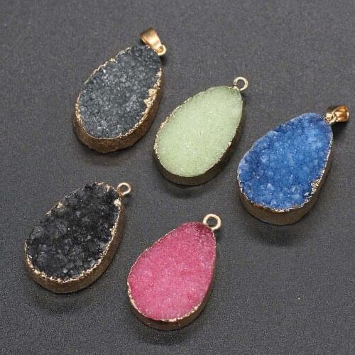 Natural Stone Irregular shape Crystal cluster Pendant Exquisite Charms for jewelry making DIY necklace bracelet accessories