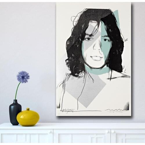 Pop Art Wall Art Mick Jagger 19 By Andy Warhol Study Bedroom Decor Wall oil Painting Print Nice Wall Picture For Living Room