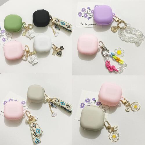 Korea for Samsung Galaxy Buds Live case Lace Love heart keyring earphone Case for Galaxy Buds Live cover Non-slip silicone case