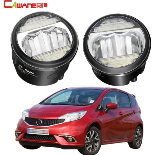 2in1 Fog Light + Daytime Running Light For Nissan Note E11 MPV 2006-2015 Car H11 Front Bumper LED Fog Lamp DRL 30W 8000LM 12V