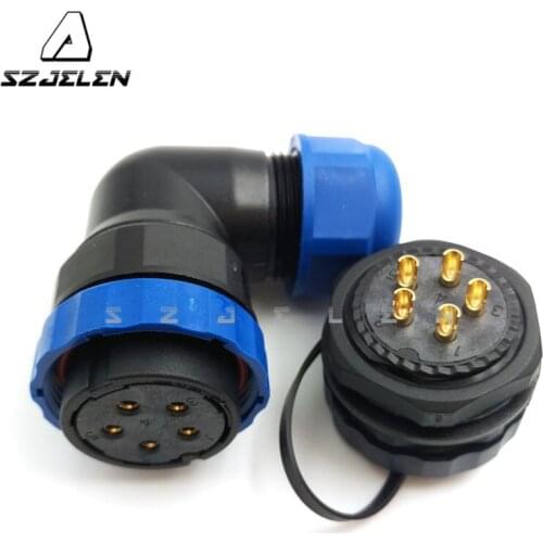 SD28TA-ZM, waterproof connector 5 pin,Panel Mount connectors, IP67, Electrical equipment power cable connector plug and socket