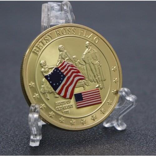 USA Betsy Ross Stitched Stars and Stripes Commemorative Coins American Stars and Stripes Historic Stories Commemorative Coins