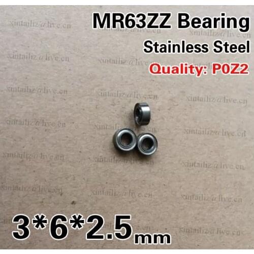 [SSMR63ZZ-P2]Free Shipping 10pcs 440C stainless steel SMR63zz automobile micro ball bearing 3*6*2.5