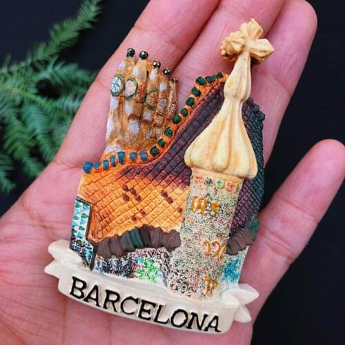 Fridge Magnet Super Fine 3D Europe Barcelona