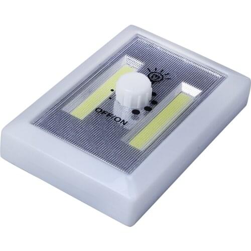 Ultra Bright COB LED Wall Night Light Magnetic Closet Lamp Battery Operated Adjustable Rotary Switch For Garage Closet