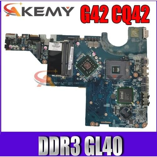 High Quality For HP G42 CQ42 G62 CQ62 Laptop Motherboard DDR3 GL40 605140-001 DA0AX3MB6C2 MainBoard 100% Tested Fast Ship